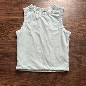 baby blue tank top (cropped)